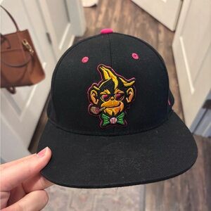 Savannah Bannana Party Animald Zephyr Black and Pink Embroidered Design